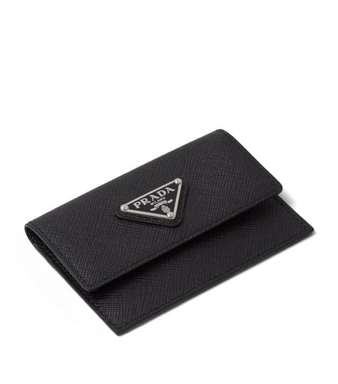 Shop Prada Saffiano Leather Card Holder 